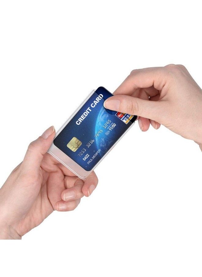 kwmobile 20 Pieces Credit Card Sleeves Transparent Id Business Card Holder Identification Social Security Ssn Cards Protector Inserts  - Image 4