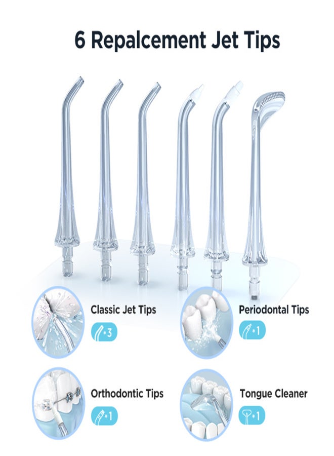 Bitvae Cordless Oral Irrigator Water Dental Flosser for Teeth IPX7 Waterproof Water Flosser USB Rechargeable Teeth Cleaner Water Dental Picks 5 Modes 6 Jet Tips for Teeth Cleaning - Image 2