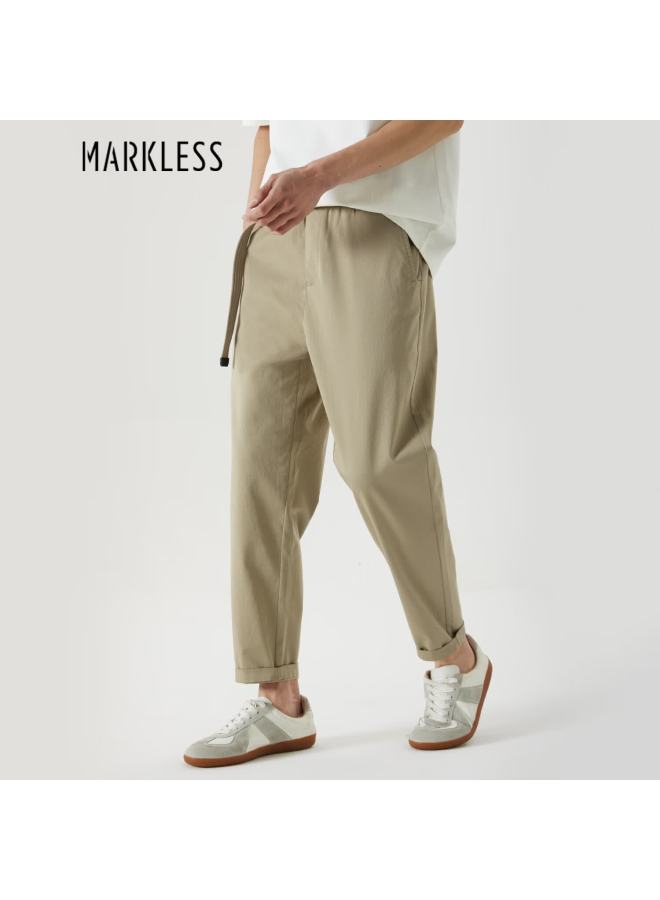 Markless Men's Casual Pants, Autumn And Winter Loose-fit Solid Color Trousers, Straight-leg Simple Versatile Comfortable Pants, 4844m, Khaki Color, Size 33 - Image 1
