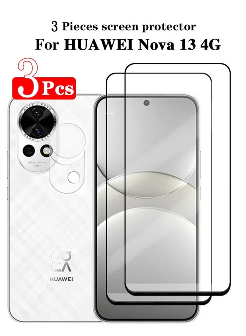 إكس ليفيل واقي شاشة HUAWEI Nova 13 (قطعتان) وعدسة كاميرا خلفية واحدة، مقاوم للخدش ومضاد لبصمات الأصابع، يغطي الشاشة بالكامل، مع ملحقات (شفاف) - Image 1