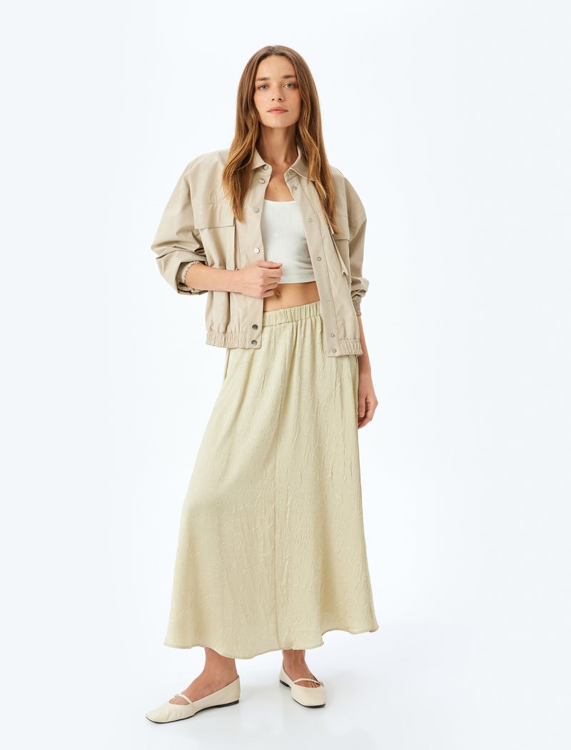 KOTON Satin Flared Skirt - Image 1