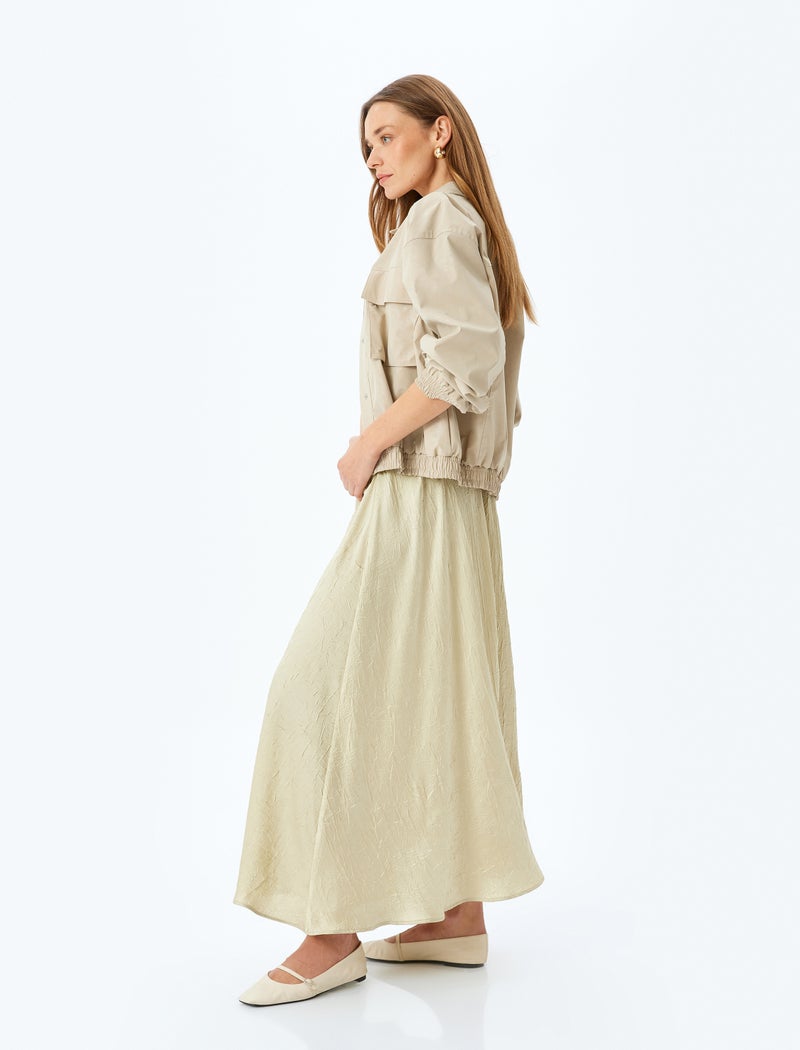KOTON Satin Flared Skirt - Image 2