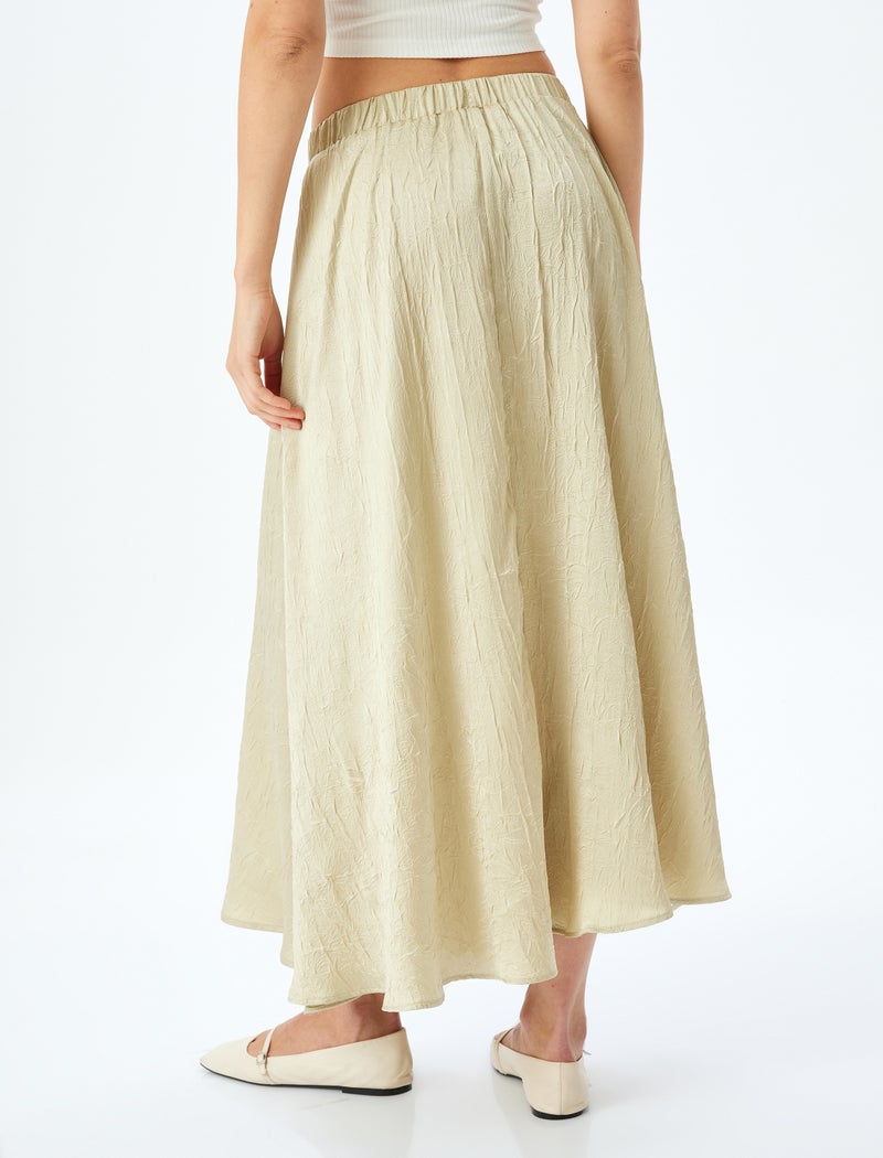 KOTON Satin Flared Skirt - Image 4