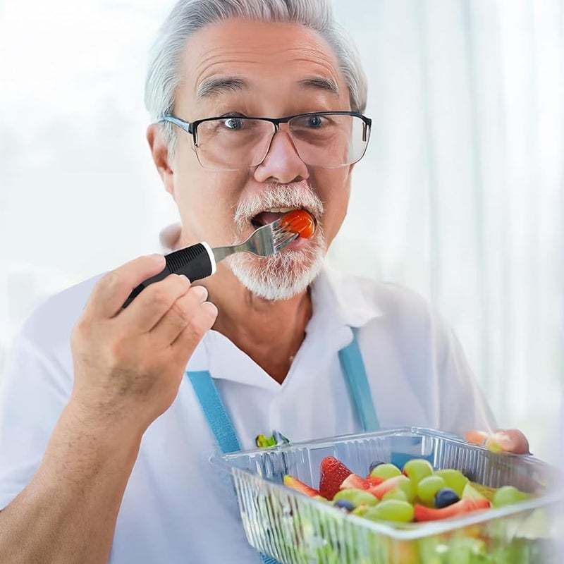 Adaptive Eating Utensils Set for Elderly Arthritis Parkinson with Soft Non Slip Handles - Image 4