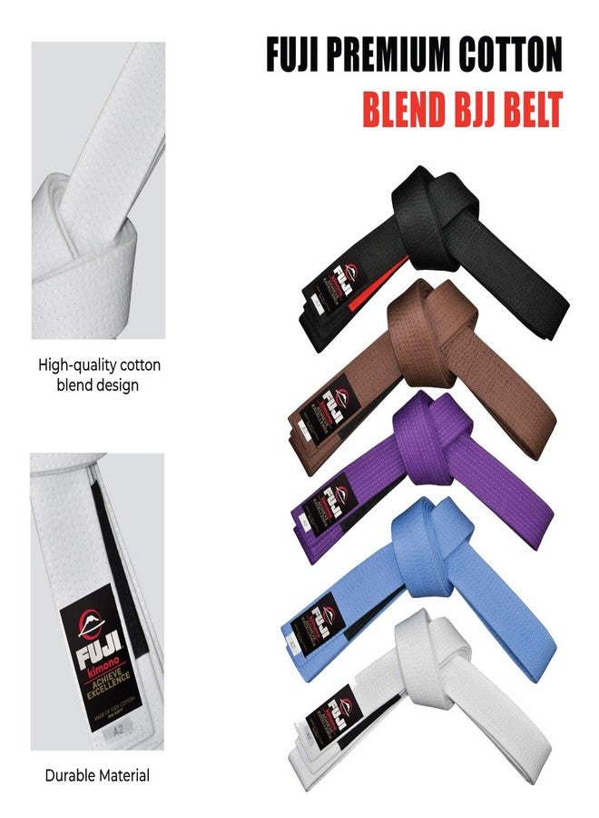 فوجي حزام فوجي للجوجيتسو البرازيلية، أبيض، مقاس A2 - Image 5