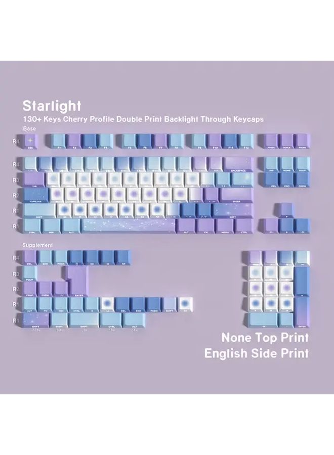 Double Print Keycaps PBT Double Shot Cherry Profile ISO Layout RGB Compatible Multilingual - Image 2