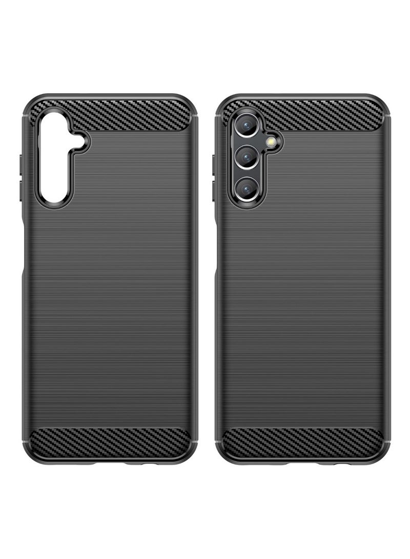 Cover Samsung Galaxy M44 5G , - Protection Brushed Carbon Fiber Cover Shockproof - Anti-Scratch Case Slip-Resistant - Black  - Image 4