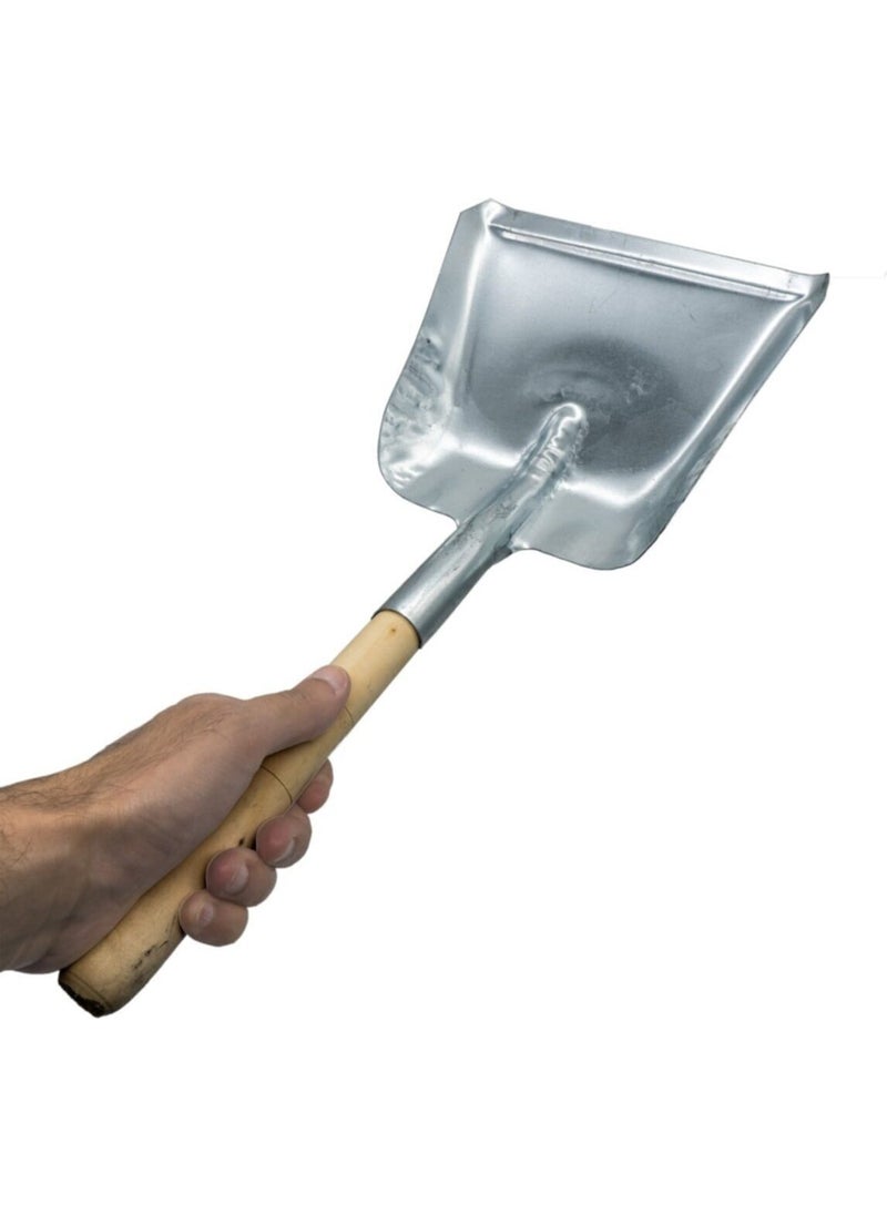 TiTi Metal Mini Dustpan Garbage Shovel with Wooden Handle  - Image 3