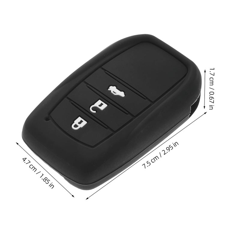 Black Car Key Fob Cover Protector Case Complete Protection Easy to Maintain Stylish Design - Image 3