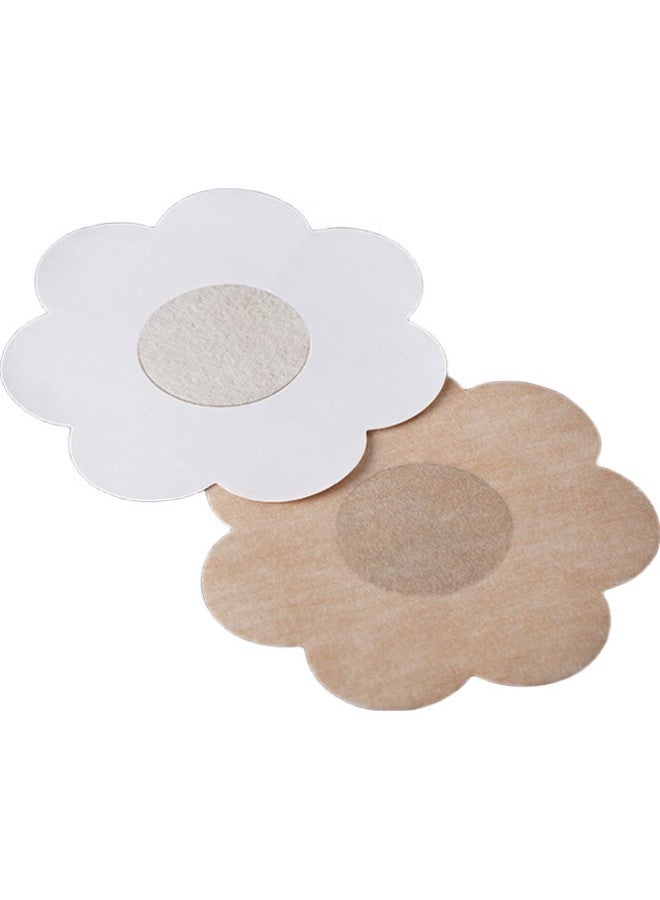 Yates Non-Woven Breast Pads, Marathon Invisible Breathable Thin Sports-Specific, Sweat-Proof, Anti-Nipple Show, Skin Color, Round, 5 Pairs - Image 1