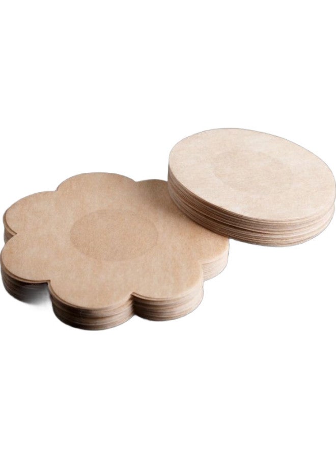 Yates Non-Woven Breast Pads, Marathon Invisible Breathable Thin Sports-Specific, Sweat-Proof, Anti-Nipple Show, Skin Color, Round, 5 Pairs - Image 2