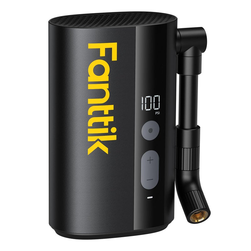 Fanttik X9 Ace Mini Bike Pump, 32s Fast Inflate Bike Pump with Gauge, 150PSI Electric Air Pump with Presta and Schrader Valve, Suitable for Mountain Bike, Road Bike, Electric Bike, MTB - Image 1