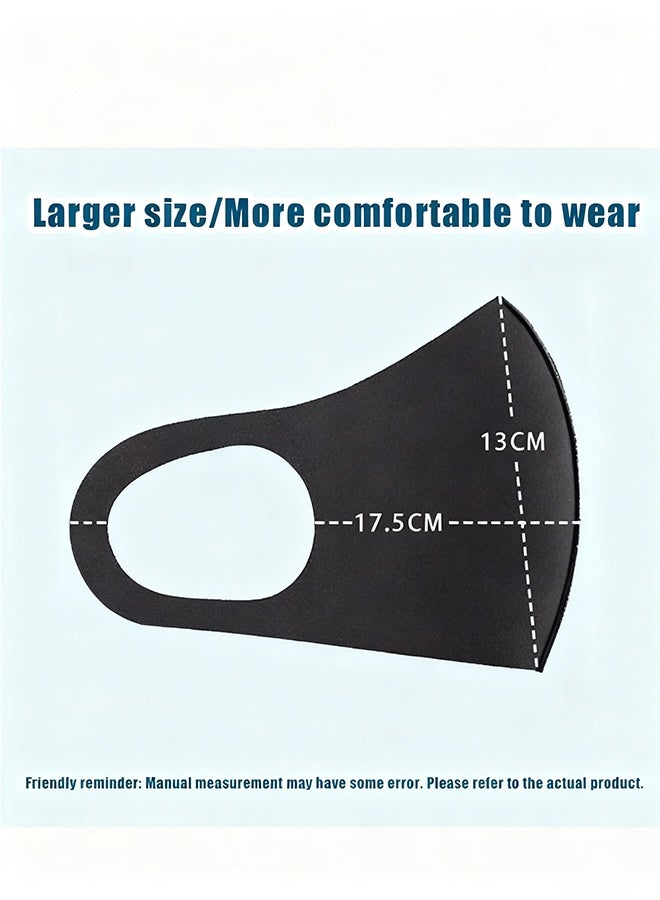 10 Colors Reusable Face Mask, Larger Size Breathable Cooling Face Mask, 3D Contoured Skin-Friendly Face Masks with Elastic Ear Loops for Men Women Daily Use - Image 2