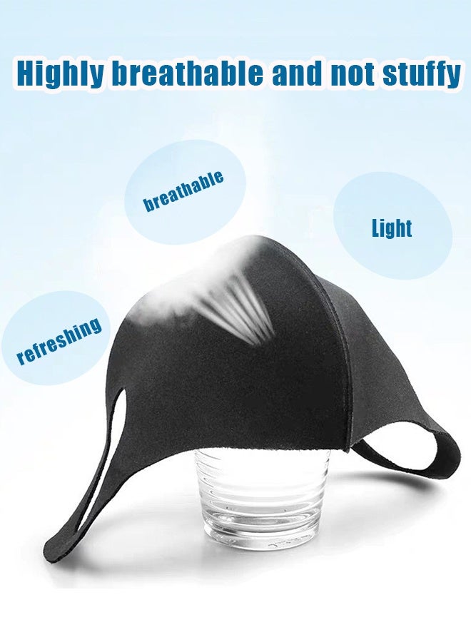 10 Colors Reusable Face Mask, Larger Size Breathable Cooling Face Mask, 3D Contoured Skin-Friendly Face Masks with Elastic Ear Loops for Men Women Daily Use - Image 5