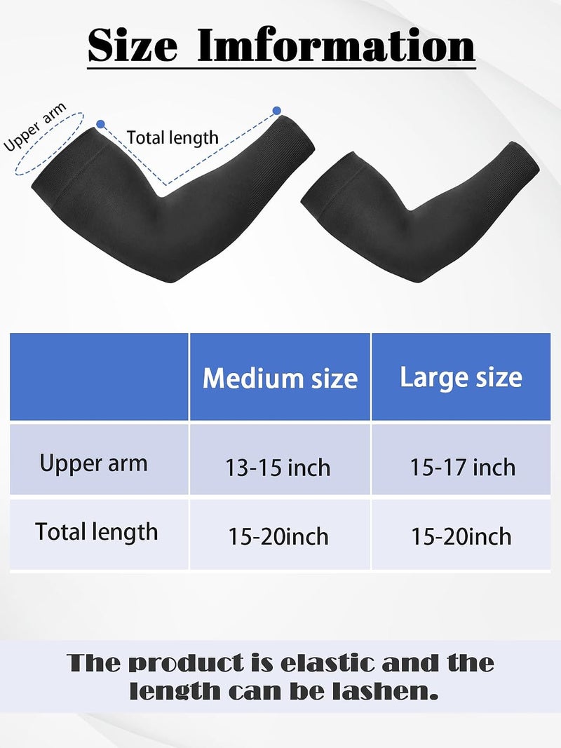 BOAO 10 Pairs UV Sun Protection Arm Sleeve for Men Women Work Cooling Compression Tattoo Cover Up Sleeves for Cycling Fishing - Image 2