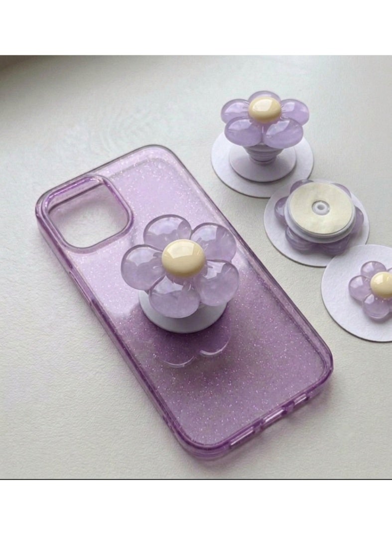 A.M 3D floral bow phone holder with adhesive, retractable ring.(ONLY HOLDER)) - Image 1