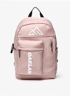 Oaklan by Shoexpress Logo Print Backpack with Adjustable Straps - 42x30x16 cm  - Image 1