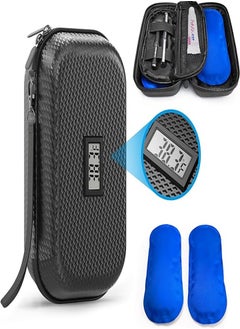 Generic 24 Hour Insulin Refrigerated Travel Case with Thermometer Display, TSA Approved, Diabetes Refrigerated Medication with 2 Ice Packs for Daily Life Travel  - Image 1