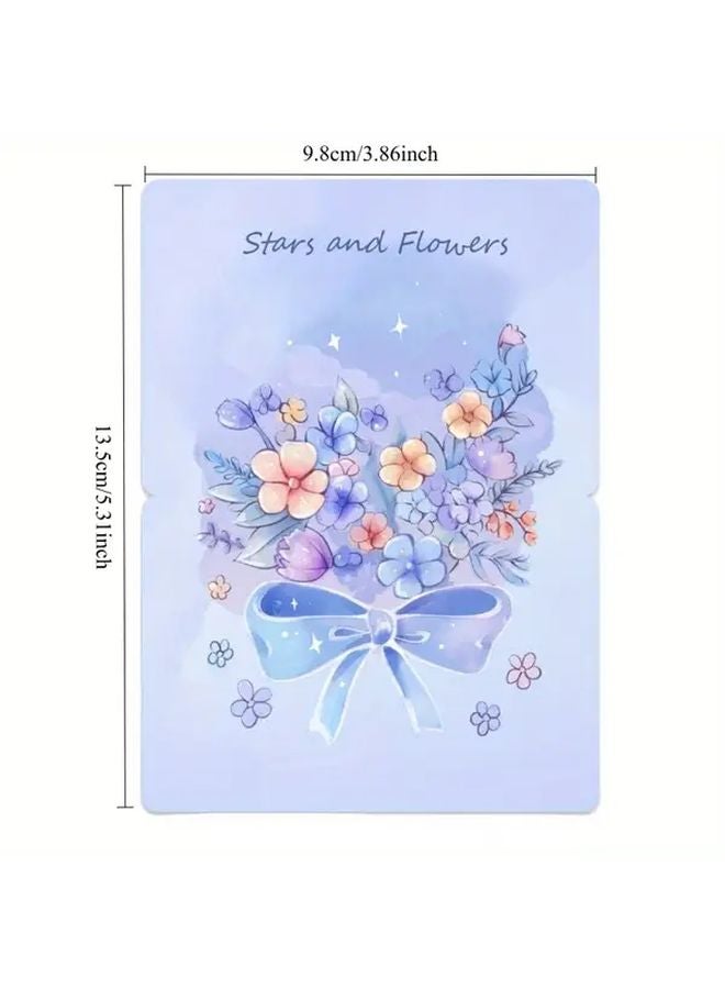 مجموعة بطاقات تهنئة ثلاثية الأبعاد برومانسية زهرية، 10 قطع لحفلات الزفاف وأعياد الميلاد والذكرى السنوية - Image 3