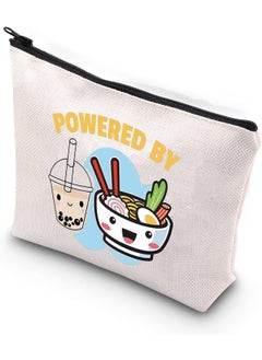 WCGXKO WCGXKO Bubble Tea Love Gift Noodles Lover Gift Japanese Food Enthusiasm Zipper Pouch Cosmetic Travel Bag (Powered By) 