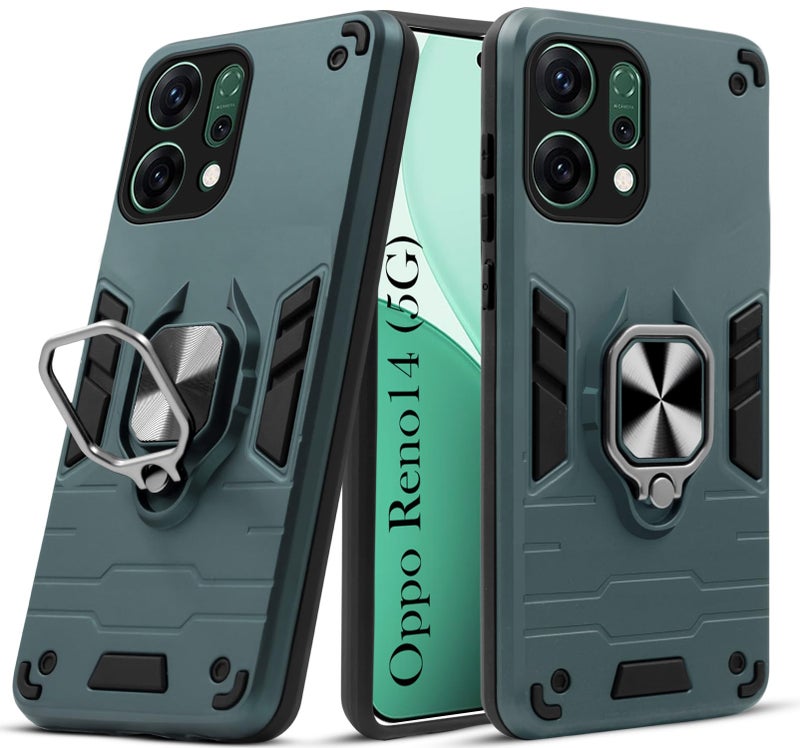 Jkobi Back Cover Case for Oppo Reno14 5G | Oppo Reno 14 5G (Shockproof Polycarbonate Dual Layer Hybrid Armor) - Image 1