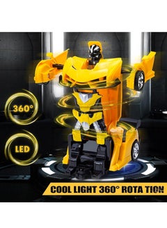 UniTrain Remote Control Transformer Car Robot Toy for Boys 1:18 -Drift RC Car Robot with Lights, Sounds, Soft Grip Tires, 360 Degree Turning - Birthday & Hobby Gift for Toddlers  - Image 2