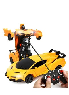 UniTrain Remote Control Transformer Car Robot Toy for Boys 1:18 -Drift RC Car Robot with Lights, Sounds, Soft Grip Tires, 360 Degree Turning - Birthday & Hobby Gift for Toddlers  - Image 4