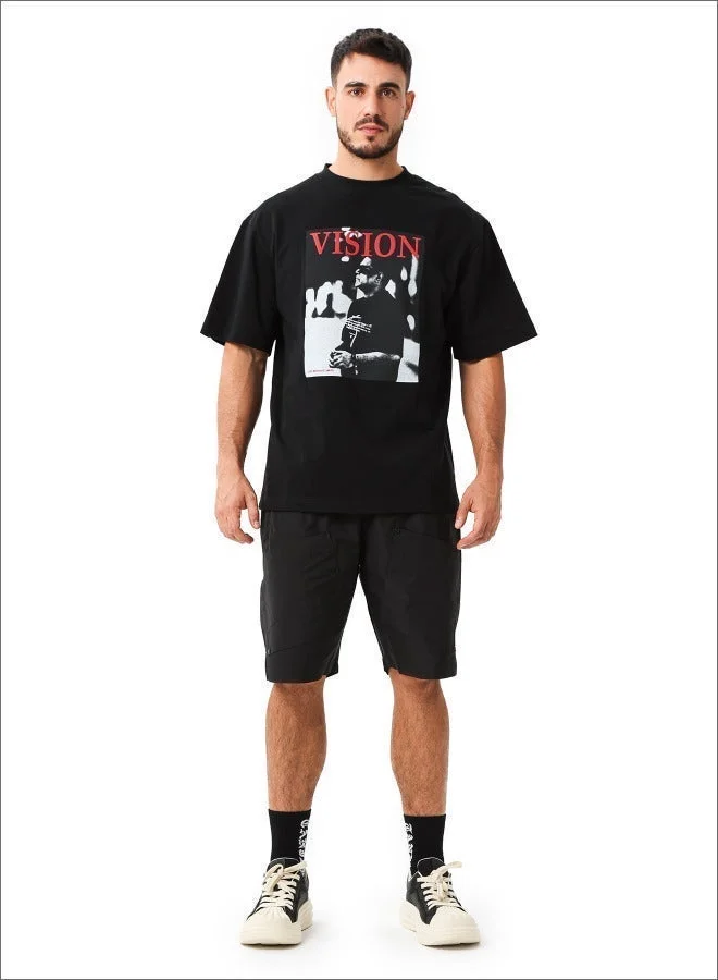 تنجيم سكواد تيشيرت تانجم سكواد فيجن أسود