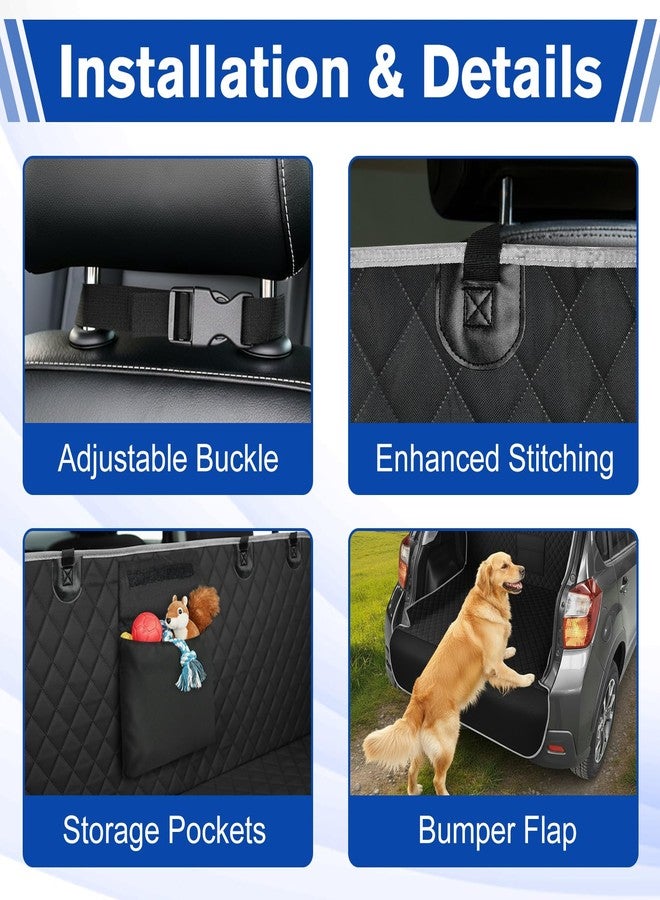 NECKORY SUV Cargo Liner for Dogs - Waterproof Dog Car Seat Cover Mat for SUVs, Sedans, Vans & Trunks with Non-Slip Bumper Flap Protector, Scratchproof Large Size Universal Fit，Grey - Image 3