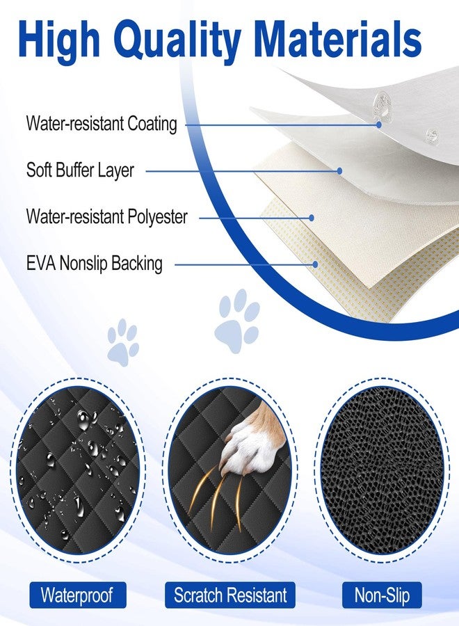 NECKORY SUV Cargo Liner for Dogs - Waterproof Dog Car Seat Cover Mat for SUVs, Sedans, Vans & Trunks with Non-Slip Bumper Flap Protector, Scratchproof Large Size Universal Fit，Grey - Image 4