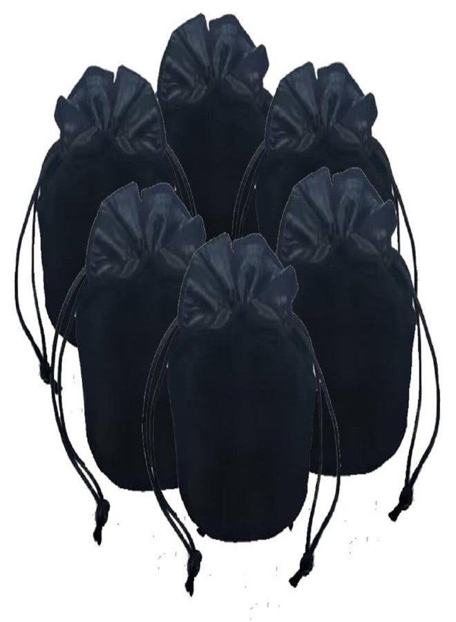 zmgmsmh Drawstring Dice Bag Chess bag small pouch hold chess pieces velvet Fabric Dice Pouch cosplay coin pouch Velvet Jewelry Bag Red/Grey/Black (6, Black) - Image 1