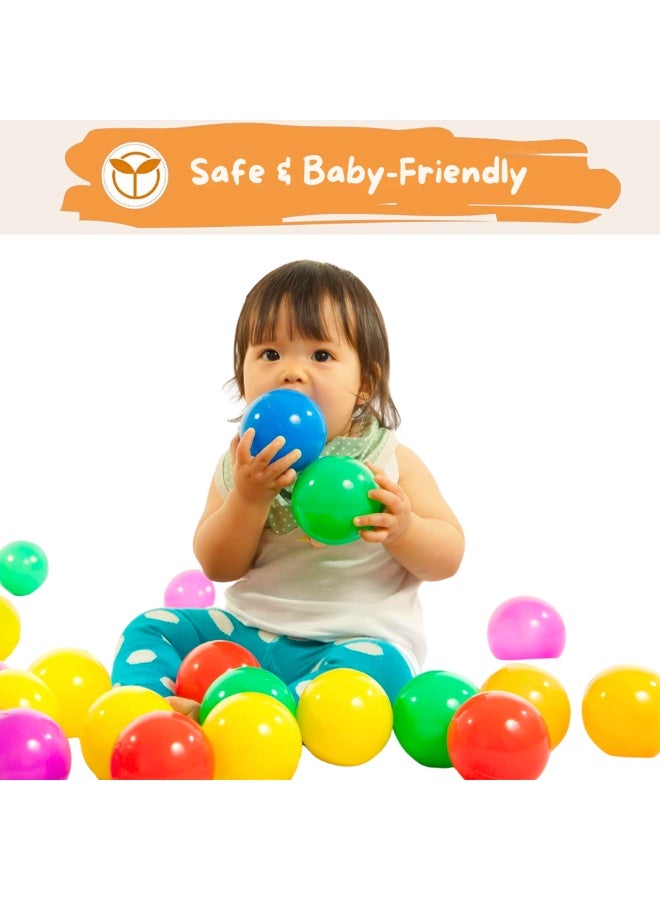 VIO 6 CM 50 PCS Soft Plastic Ball for Kids Play Tent Play Area Baby Playpen Baby Playhouse Kiddie Pool Water Toys Party Decoration Non Toxic Colorful Ball Pit Balls for Kids Plastic Balls with Reusable Net Bag Perfect for Play Tents Parties Indoor Outdoor Gift for Baby Toddler Birthday Gift Christmas Gift Soft Ocean Pit Toy Balls Play Set - Image 5
