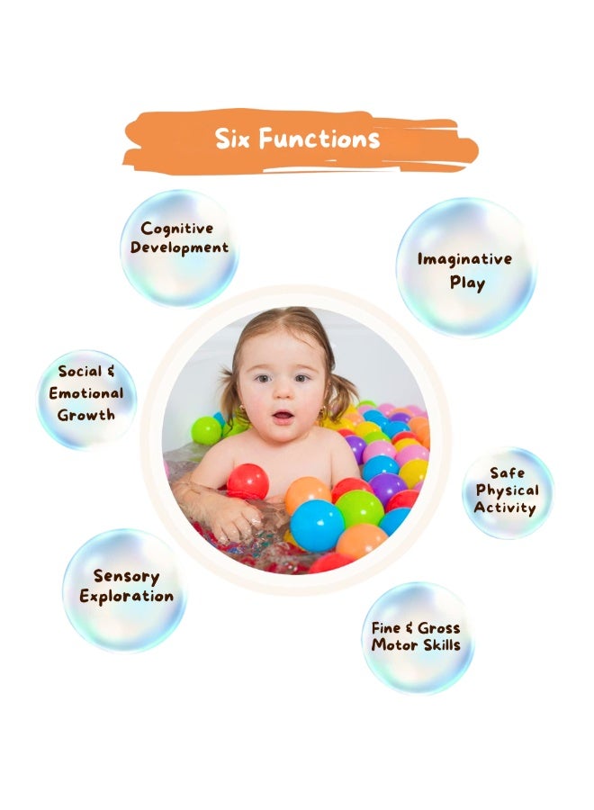 VIO 6 CM 50 PCS Soft Plastic Ball for Kids Play Tent Play Area Baby Playpen Baby Playhouse Kiddie Pool Water Toys Party Decoration Non Toxic Colorful Ball Pit Balls for Kids Plastic Balls with Reusable Net Bag Perfect for Play Tents Parties Indoor Outdoor Gift for Baby Toddler Birthday Gift Christmas Gift Soft Ocean Pit Toy Balls Play Set - Image 4