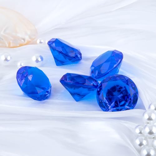 Niceup 26PCS Navy Blue Fake Diamonds Big Gem Toys 15in Pool Diving Gems Acrylic Plastic Gemstones for Kids Party Dcor Jewels Treasure Hunt Hiding Sensory Bin Filler Toys Craft Supplies - Image 5