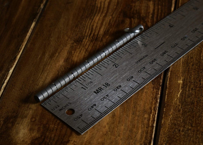 TEC Accessories - Inchworm - Titanium - Ruler - Imperial Units - Keychain Tool - Everyday Carry - Image 4
