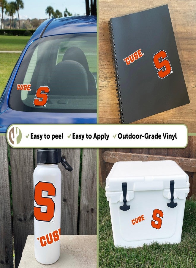 Desert Cactus Syracuse University SU Cuse Orange Sticker Vinyl Decal Laptop Water Bottle Car Scrapbook (4 Inch Set V1) - Image 2