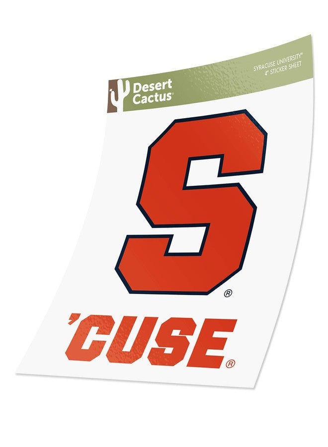 Desert Cactus Syracuse University SU Cuse Orange Sticker Vinyl Decal Laptop Water Bottle Car Scrapbook (4 Inch Set V1) - Image 3