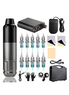 Hihonor Tattoo Pen Kit Cartridge Tattoo Kit Smooth Motor Sterile Needle Practice Skin Complete for Beginners  - Image 1
