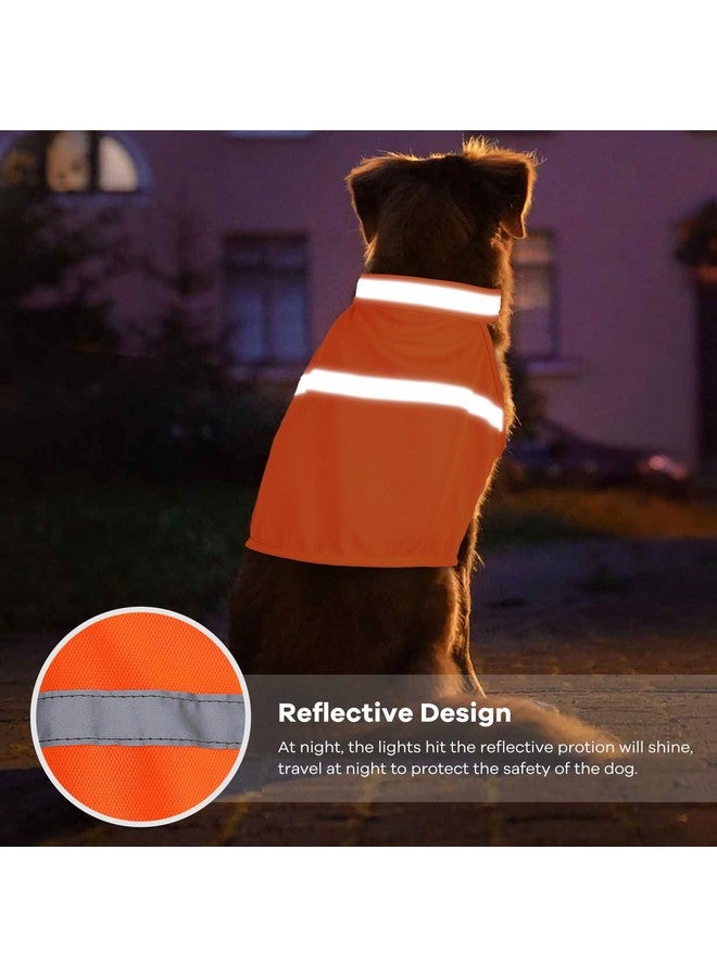 Vizbrite Dog Jacket High Visibility Safety Reflective Dog Vest for Small Medium Large Dogs (X-Large, Orange) - Image 3