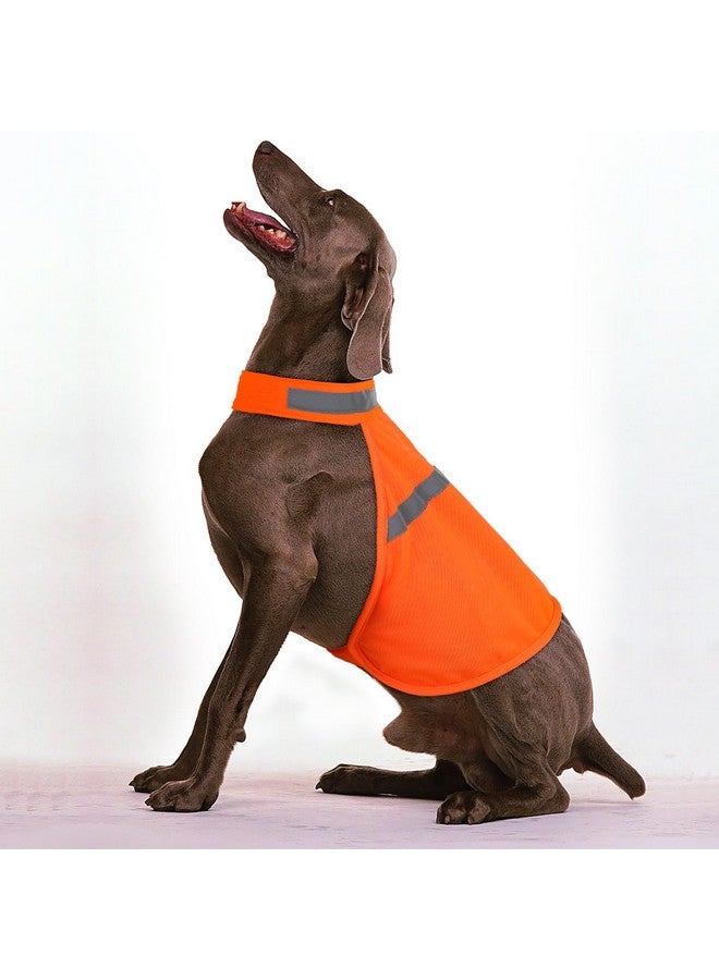 Vizbrite Dog Jacket High Visibility Safety Reflective Dog Vest for Small Medium Large Dogs (X-Large, Orange) - Image 4