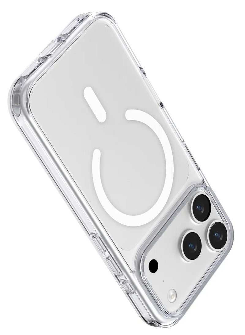 LEVELO iPhone 17 Pro Max MagSafe Clear Case Clara TPU+PC With Enhanced Camera & Screen Protection / Precision Fit / Shock-Resistant-Bumper / Ever-Clear Technology Back Cover - Transparent - Image 4