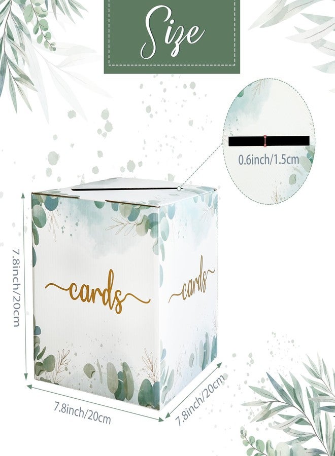 أور ورم صندوق بطاقات OurWarm Greenery، حامل نقود من الورق المقوى، لوازم حفلات، صندوق بطاقات هدايا لحفلات الزفاف، وأعياد الميلاد، وحفلات استقبال المولود، والذكرى السنوية - Image 2