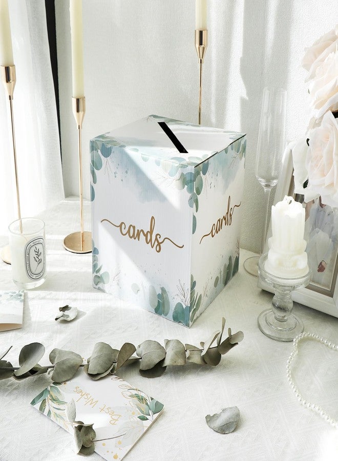 أور ورم صندوق بطاقات OurWarm Greenery، حامل نقود من الورق المقوى، لوازم حفلات، صندوق بطاقات هدايا لحفلات الزفاف، وأعياد الميلاد، وحفلات استقبال المولود، والذكرى السنوية - Image 3