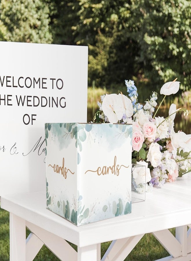 أور ورم صندوق بطاقات OurWarm Greenery، حامل نقود من الورق المقوى، لوازم حفلات، صندوق بطاقات هدايا لحفلات الزفاف، وأعياد الميلاد، وحفلات استقبال المولود، والذكرى السنوية - Image 4