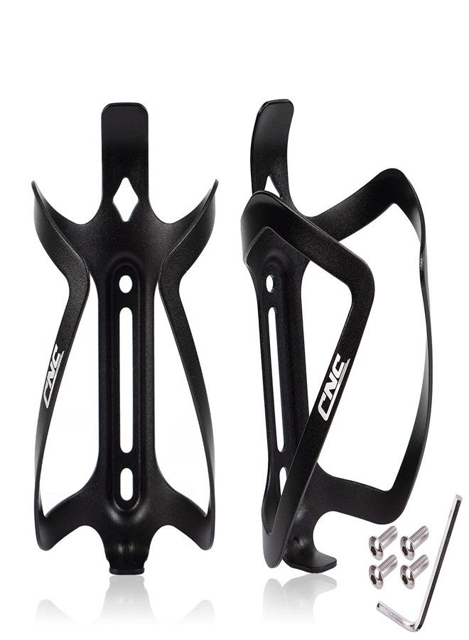 CNC Bike Water Bottle Holder，2-Pack Bike Bottle Cage for MTB Road Bike，Black - Image 1