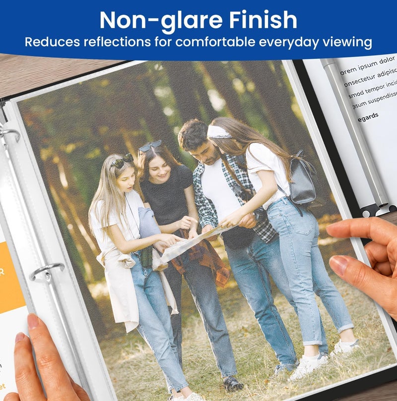 Taja Sheet Protectors for 3 Ring Binder, Non-Glare Page Protectors Top Loading, Plastic Sleeves for Paper Letter Size 8.5" x 11", Perfect for Office, Home & School Document Storage, 1000 Pack - Image 4