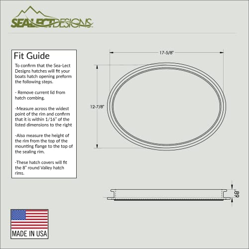 Sea-Lect Designs Performance Kayak Hatch Cover (Wide Oval/Kajak Sport 42/30) - Image 2