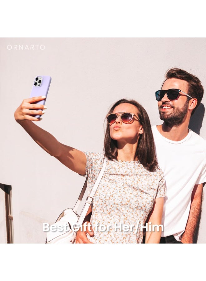 Compatible with iPhone 13 Pro Max Case 6.7 Inch Slim Liquid Silicone 4 Layers Soft Gel Rubber Shockproof Protective Phone Case with Anti Scratch Microfiber Lining (Moov) - Image 3