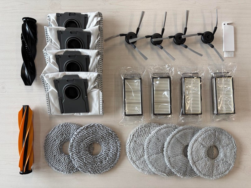 JoyBros Dreame X50 Ultra Replacement Parts Accessories for Dreame X50 Ultra Complete L50 Ultra X50 Master L40s Pro Ultra MOVA V50 Mop Pads X6 Dust Bags X4; HEPA Filter X4; Main Brushes X2; Side Brushes X4 - Image 2