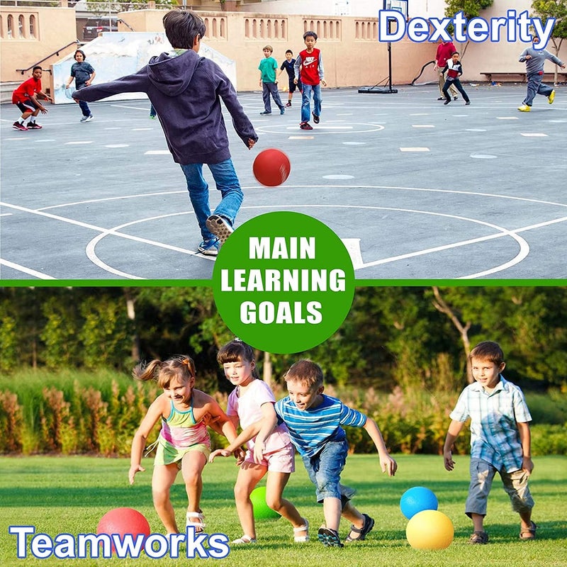 NELSTRAB كرات الملعب - كرة دودج وكرة قدم للأطفال والبالغين - (ألوان متعددة)(1 قطعة) - Image 3